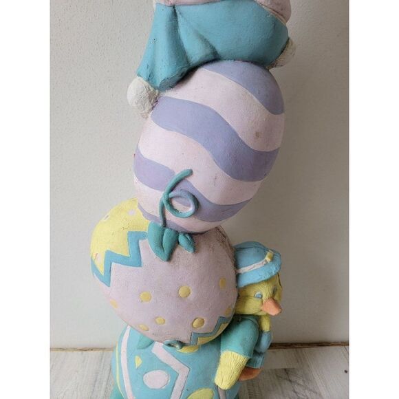 Vintage Trendmasters 1996 Easter bunny rabbit stack duck egg decor totem - Picture 3 of 16